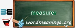 WordMeaning blackboard for measurer